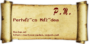 Perhócs Médea névjegykártya
